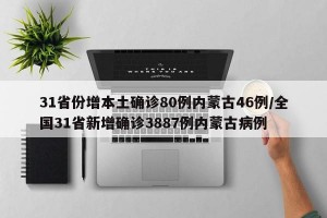 31省份增本土确诊80例内蒙古46例/全国31省新增确诊3887例内蒙古病例